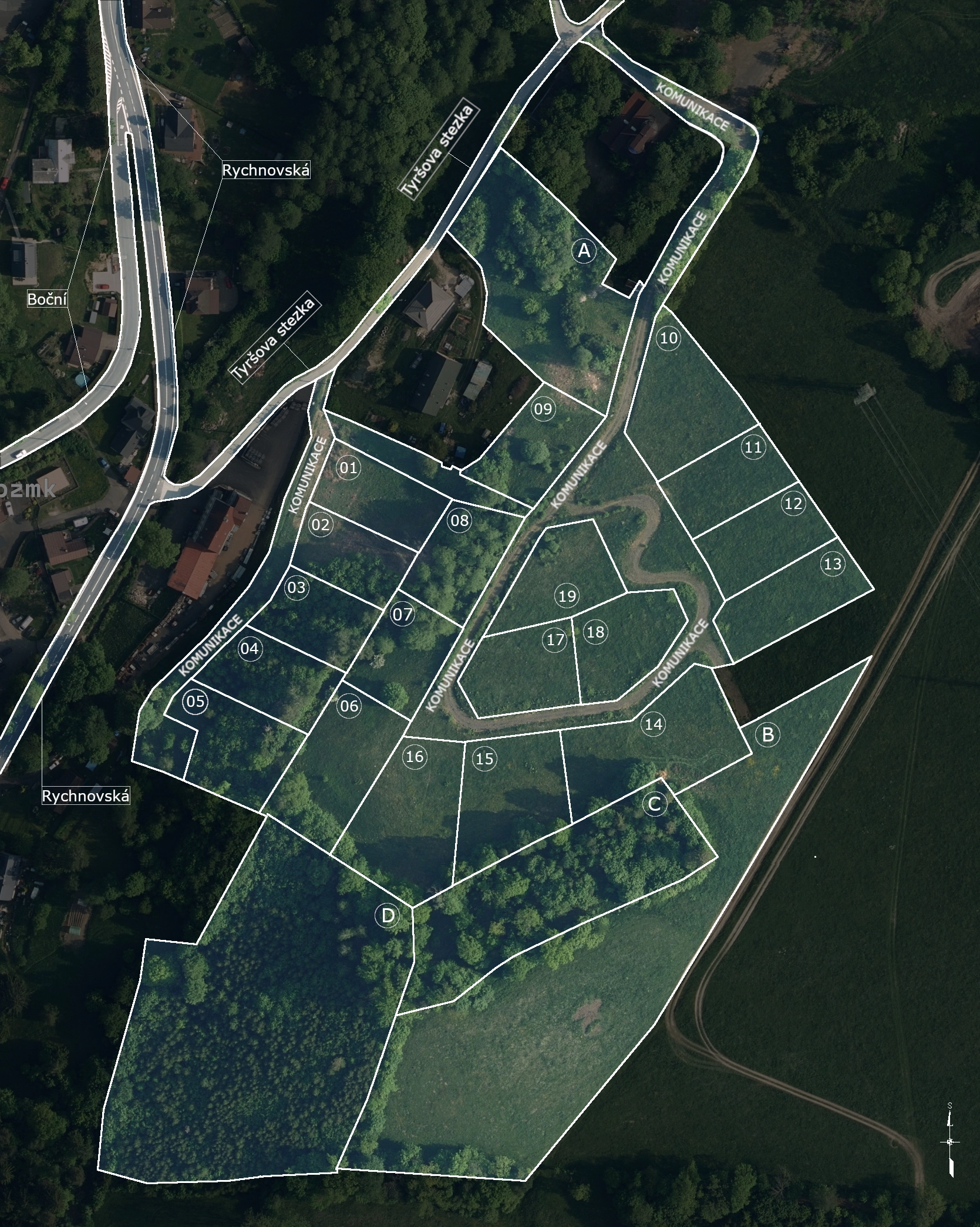 Mapa parcel